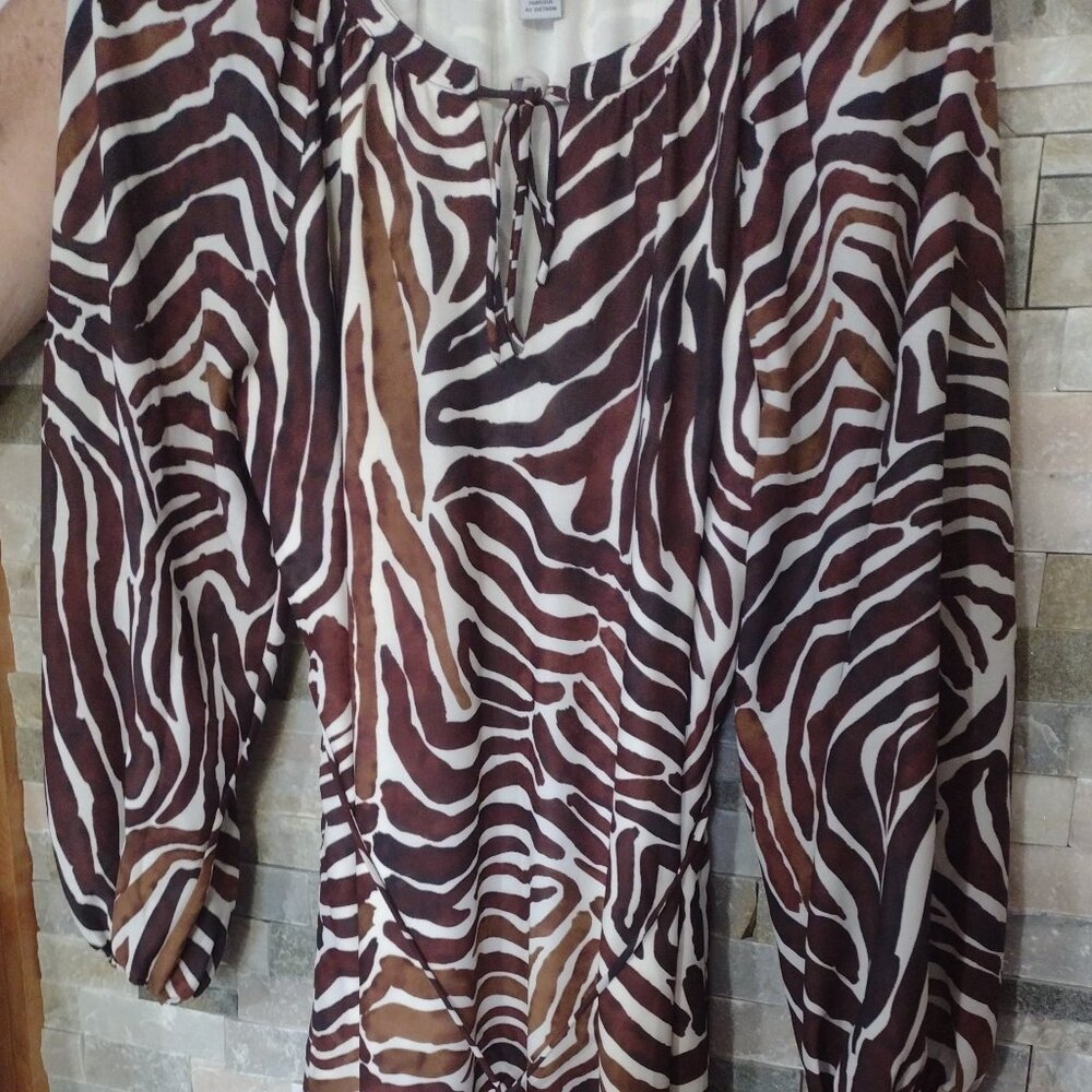 Tommy Bahama Zebra/Giraffe Print Dress Size large